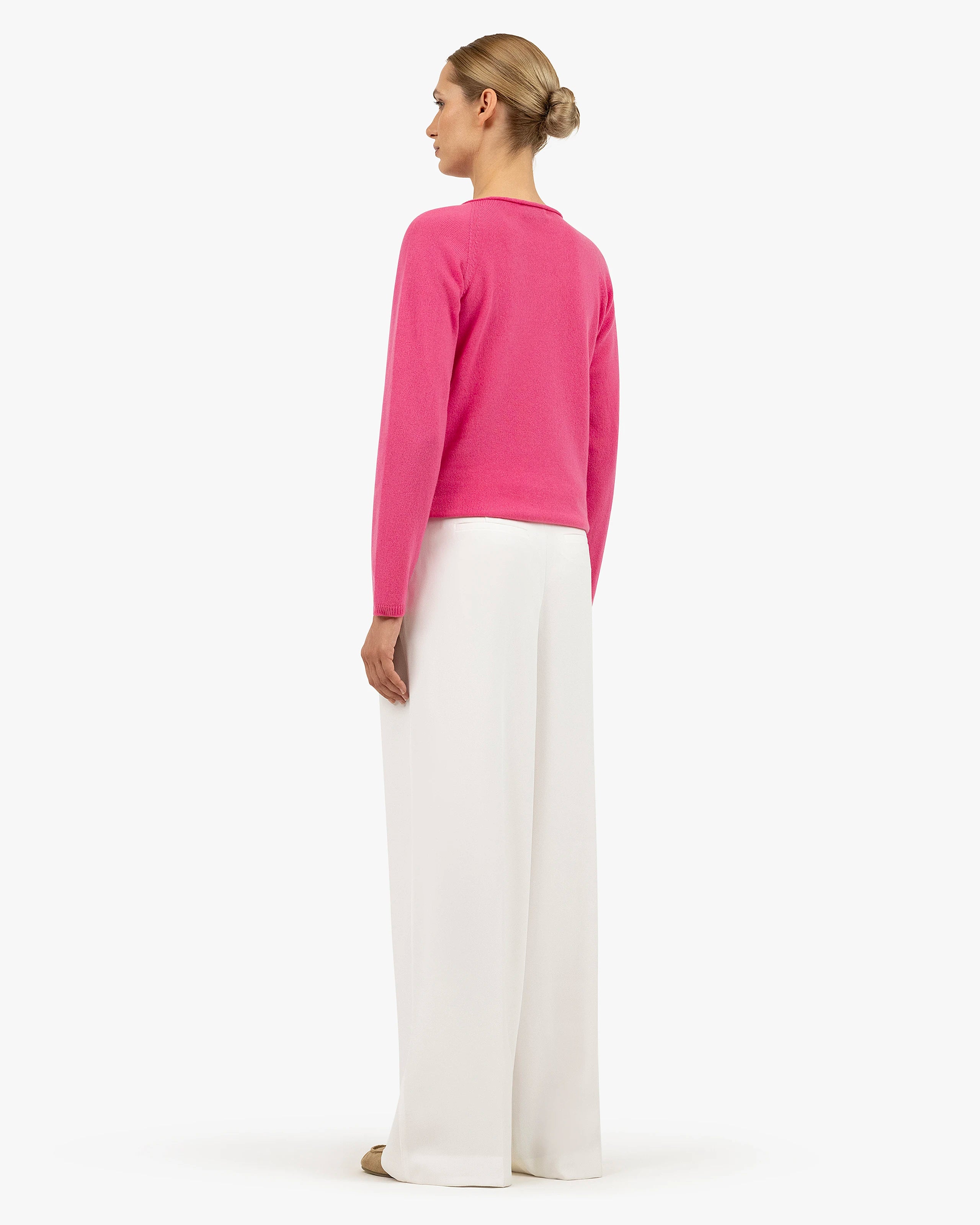 Women's Piuma Crew Neck Sweater - Fuchsia Cashmere