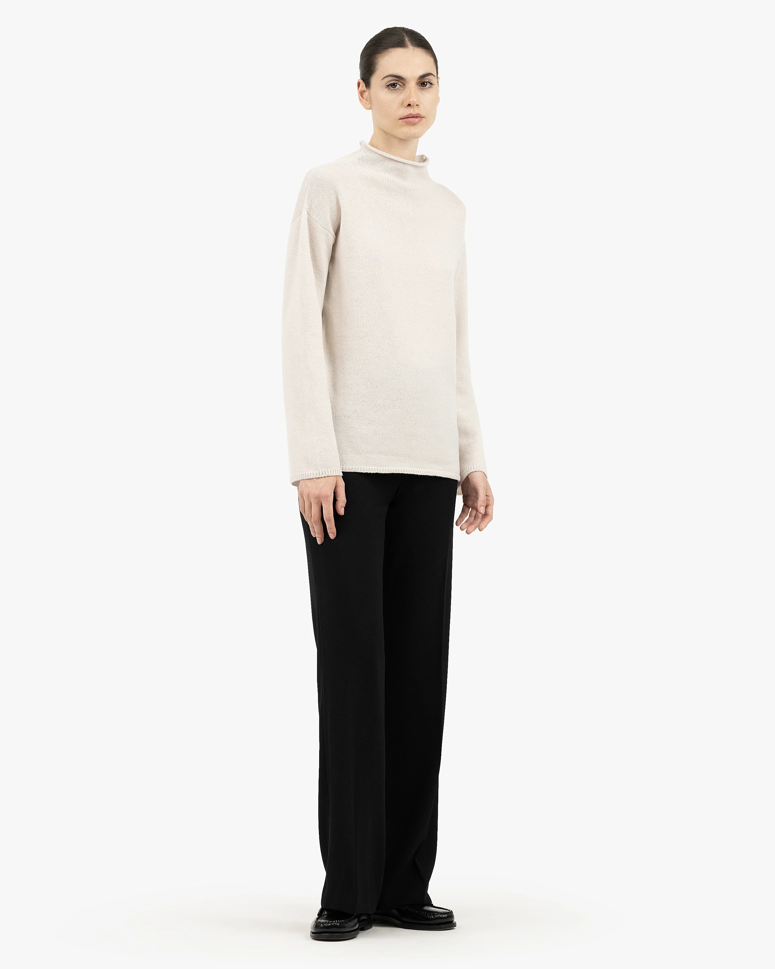 Women's Siena Sweater - White Merino / Cashmere