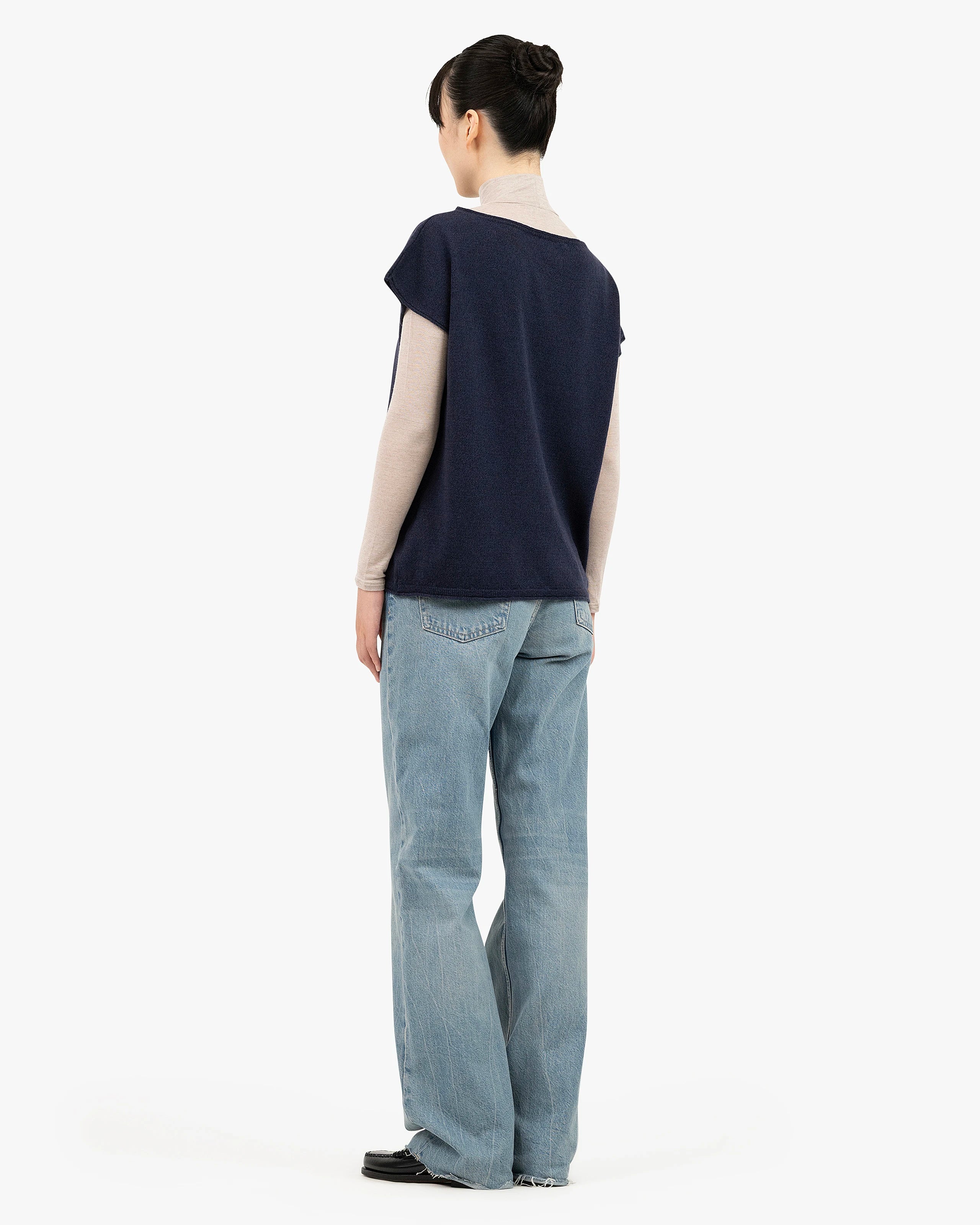 Siena Top Sweater - Blue Merino / Cashmere