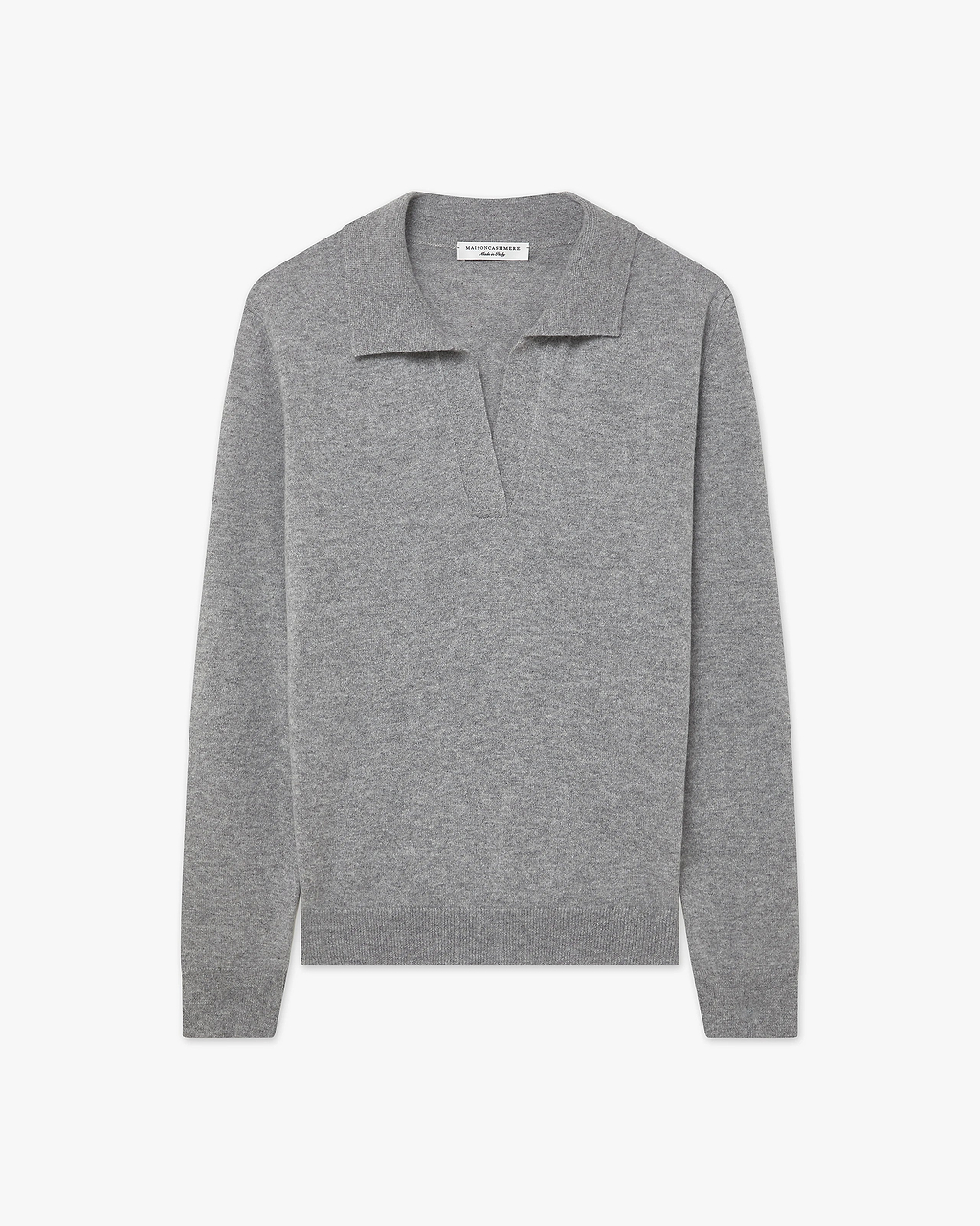 Women's Stresa Cashmere Polo - Grey | MaisonCashmere