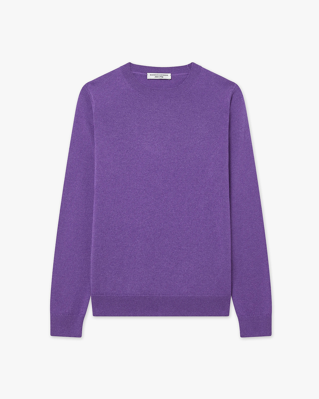 Women's Tribeca Cashmere Crew Neck Sweater - Purple | MaisonCashmere