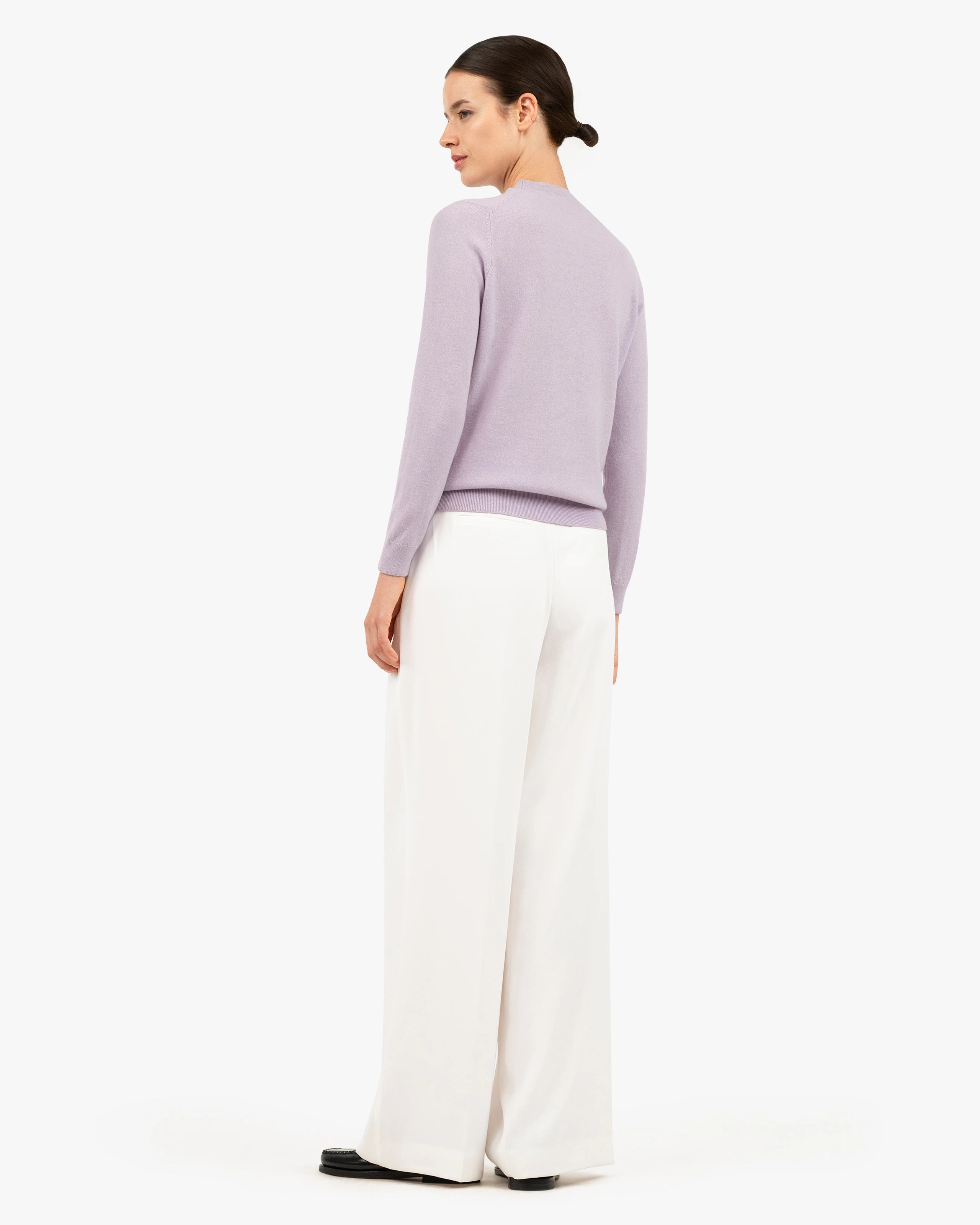 Women's Tribeca Crew Neck Sweater - Lilac Cashmere