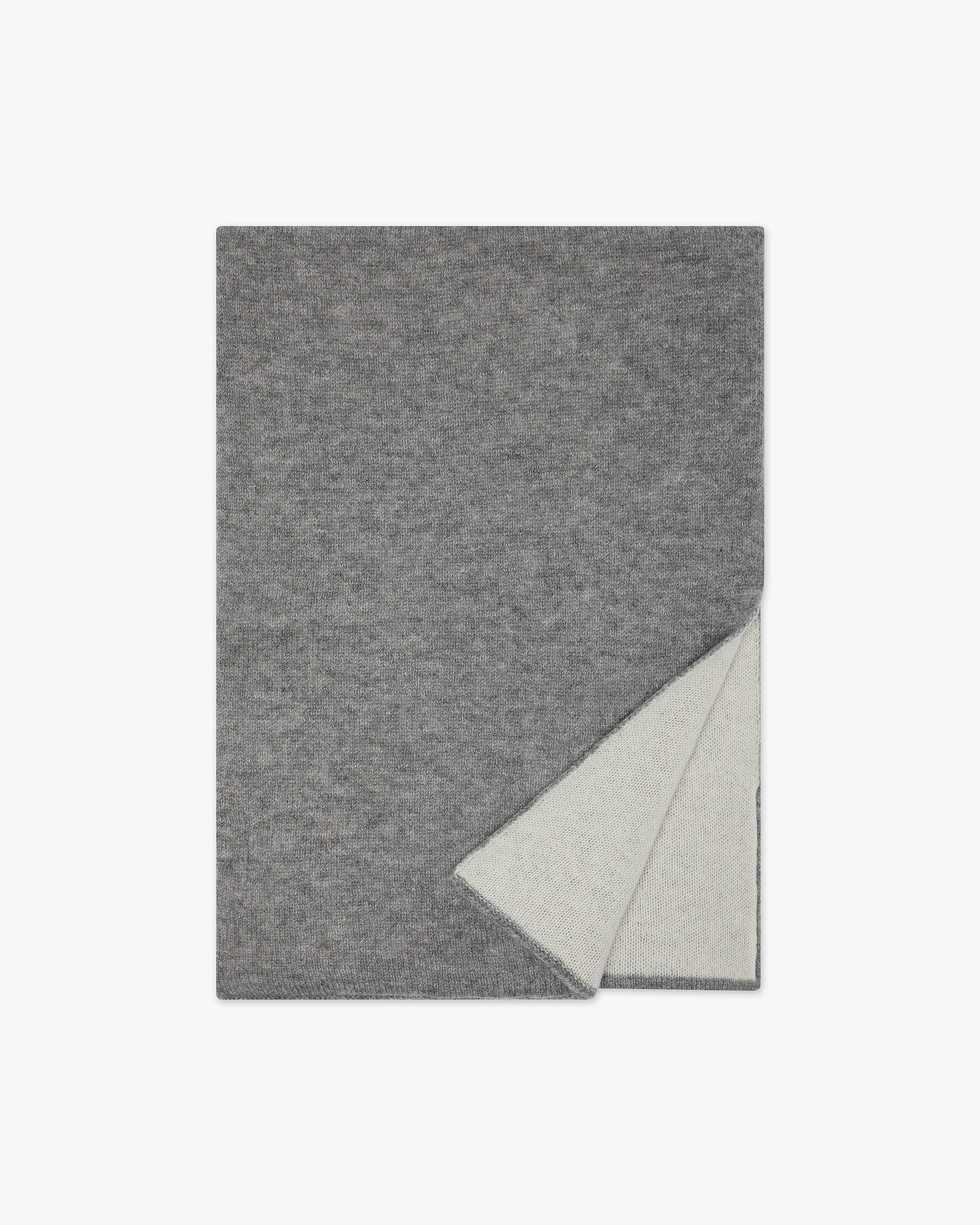 Women's Two-Tone Scarf - Medium Grey Cashmere