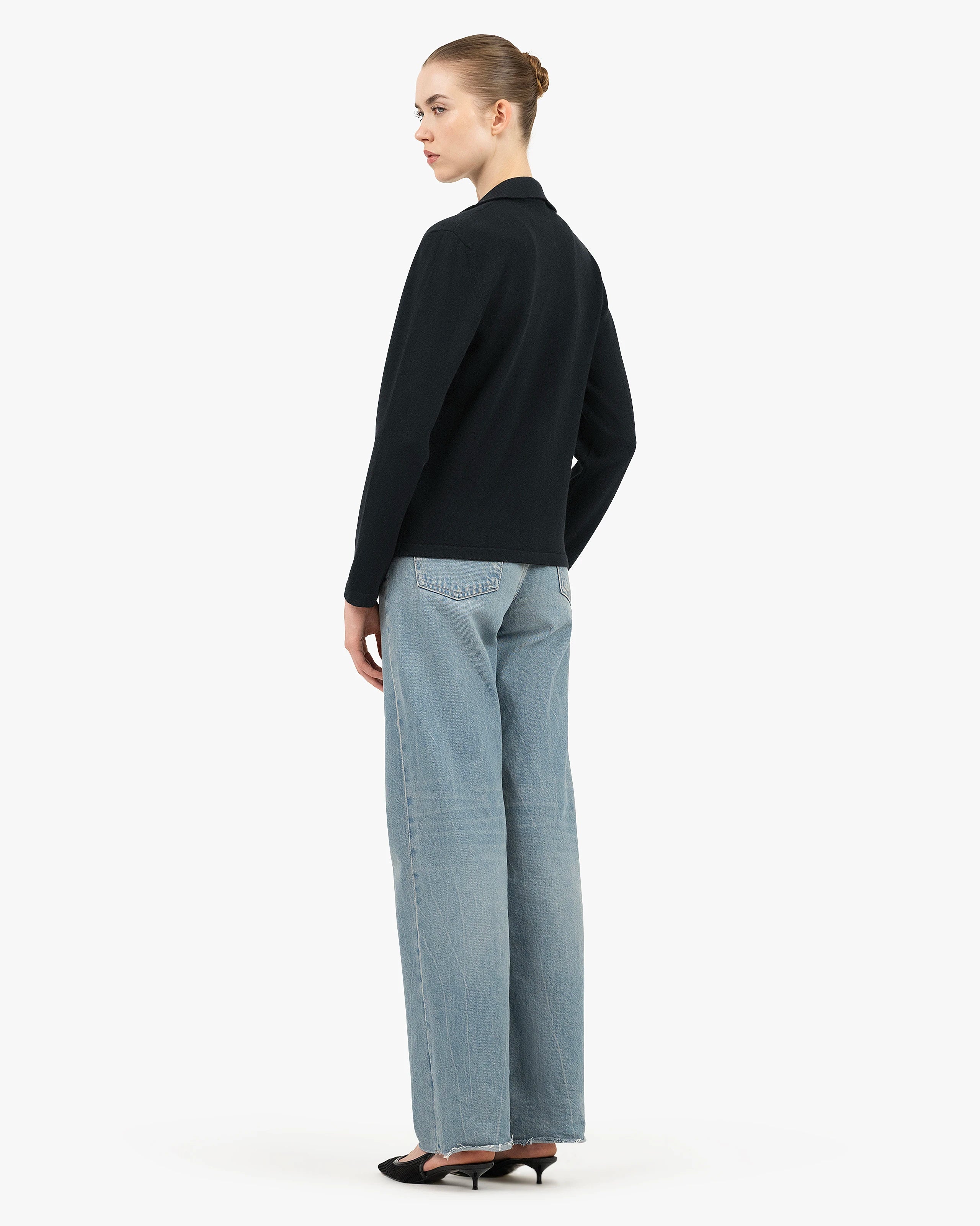 Siena Knit Blazer - Black Merino / Cashmere
