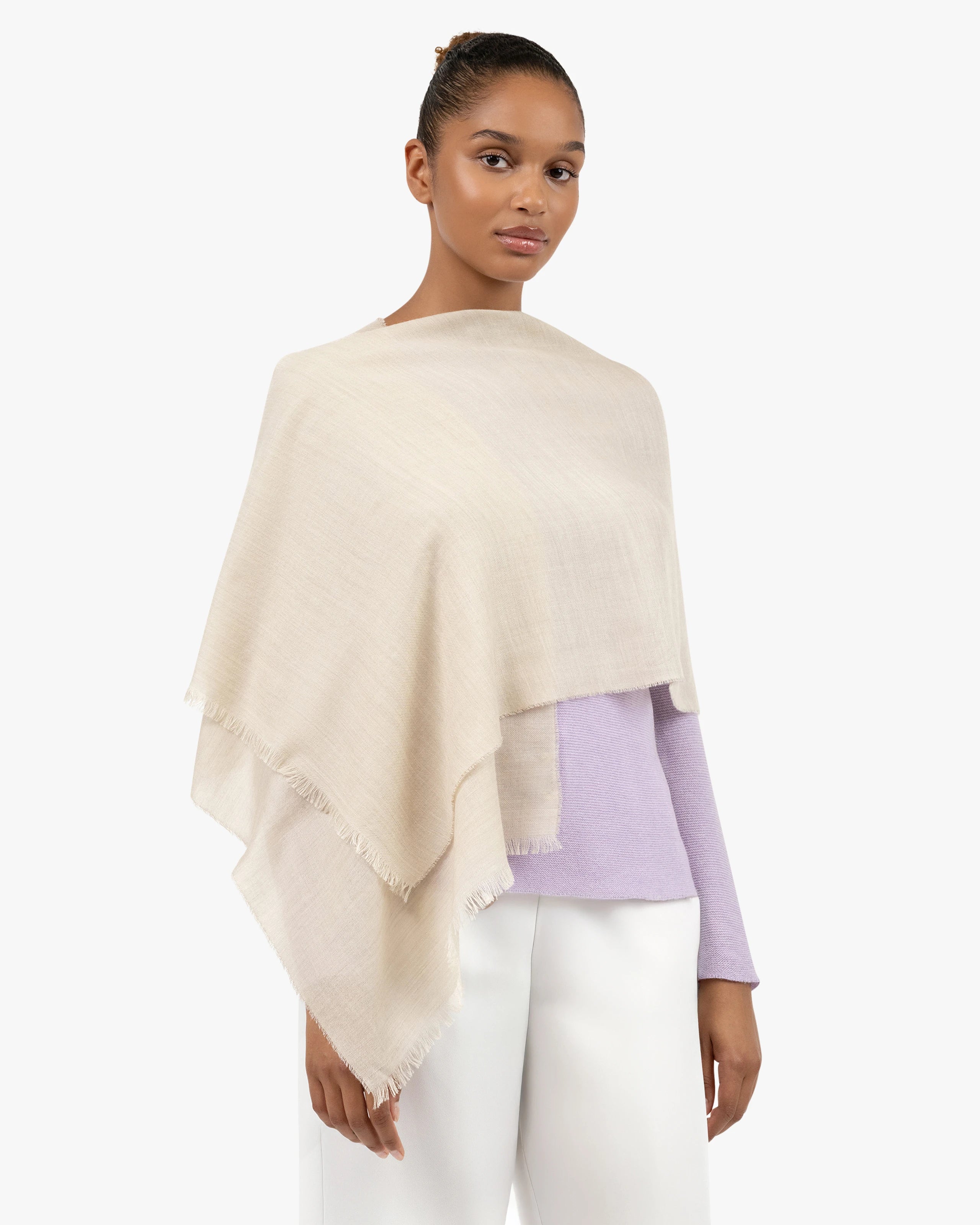 Positano Wrap - Beige Cashmere / Seta